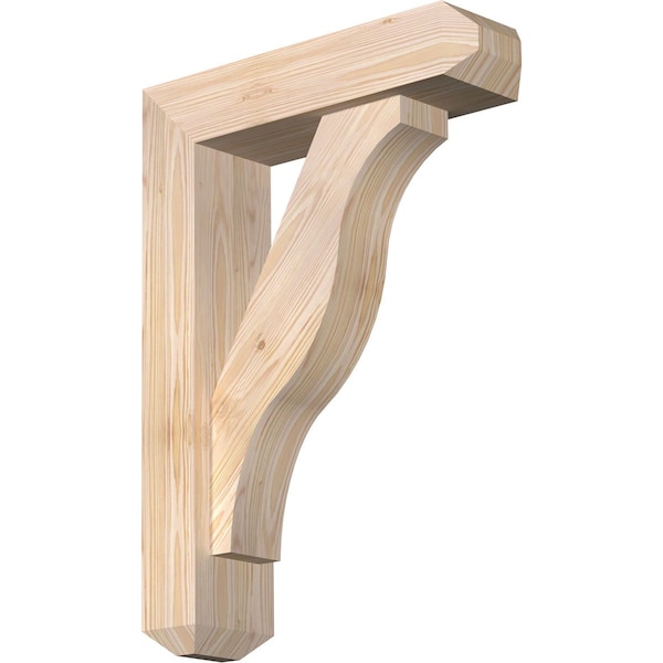 Ekena Millwork Funston Craftsman Smooth Bracket w/ Offset Brace, Douglas Fir, 5 1/2"W x 20"D x 28"H BKT0604X20X28FST04SDF - main